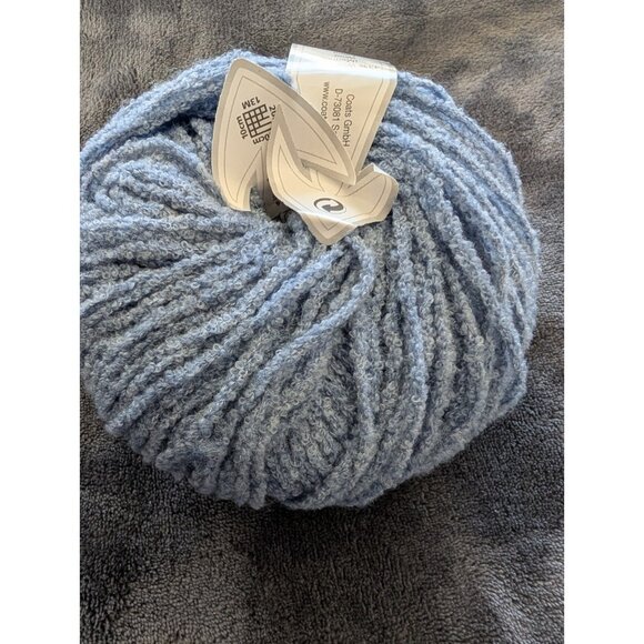 Gedifra Boheme 50g 100m Fuzzy Blue Wool/Acrylic/Nylon Blend Donut Ball - Picture 4 of 5